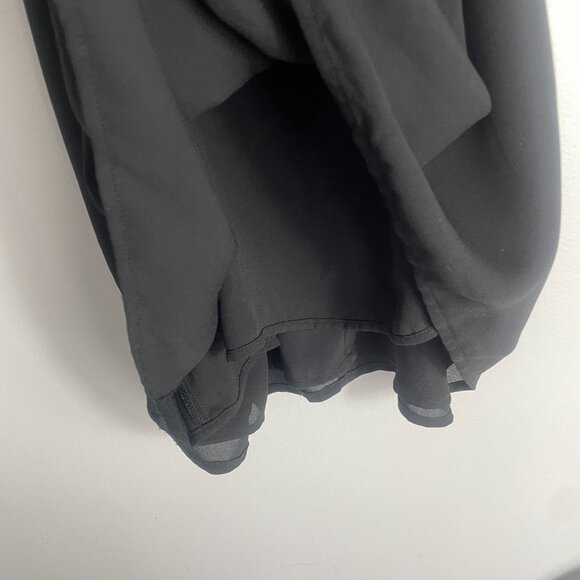 Express Black Satin Cami Tank Top with Button Details Keyhole Back Size S - Picture 5 of 8